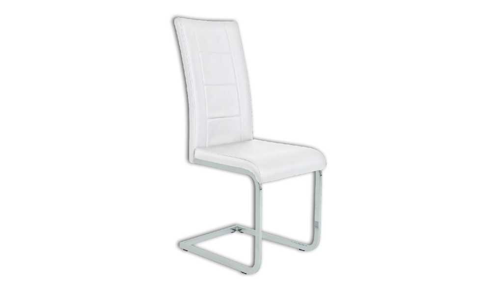 Stolica JOANA BIJELA EKO KOŽA,  HROM NOGE