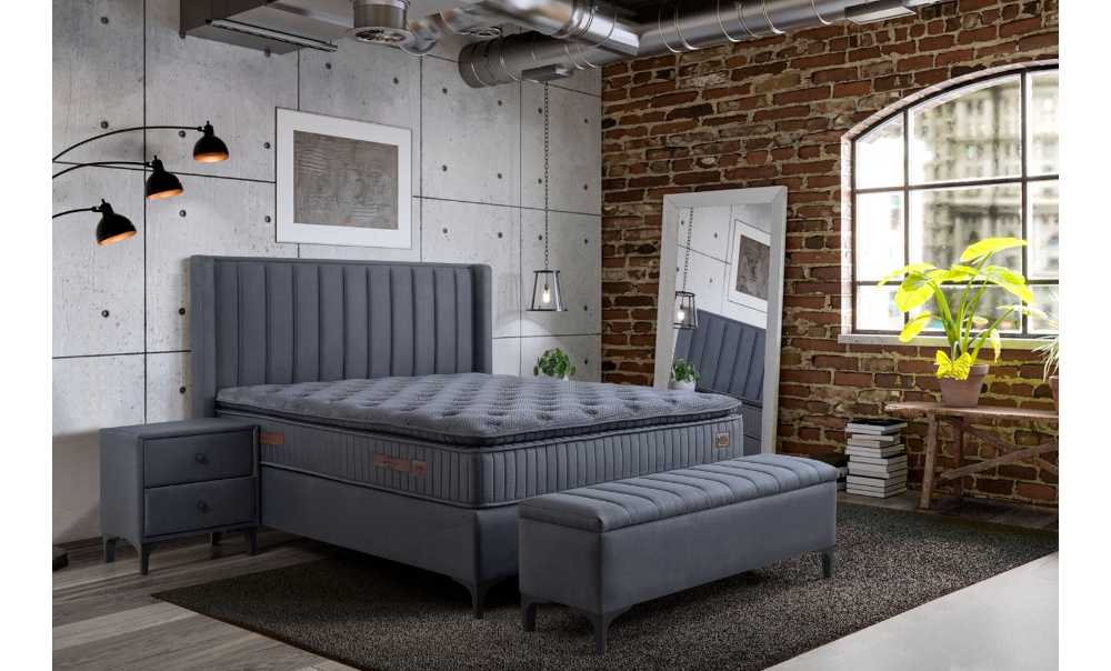 Krevet BLACK LINE Siva